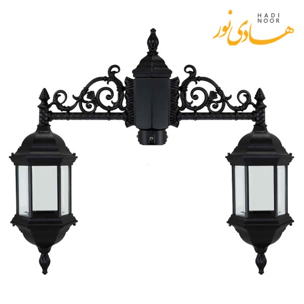 چراغ پارکی دو شاخه با شاخه J بیتانور مدل شش ضلعی Bi-5625