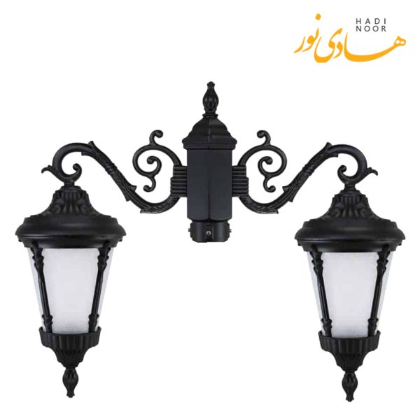 چراغ پارکی دو شاخه با شاخه S بیتانور مدل آترون Bi-6422